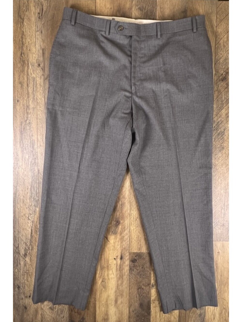 LAUREN RALPH LAUREN LRL Mens 38x30 Charcoal Total Comfort 100% Wool Dress Pants